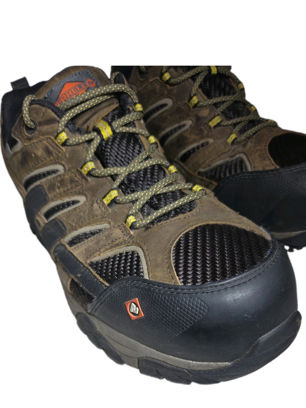 Merrell Work Men 10.5W Moab Vertex Comp Safety Toe Waterproof Work Shoe Clay[9B